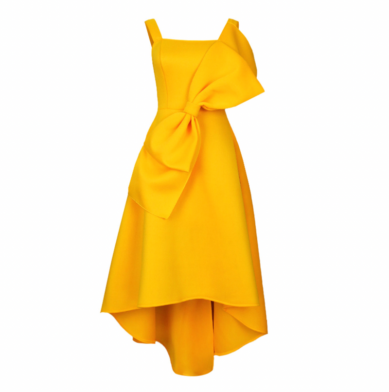 Elegantes Leichtes mit Schleifenverzierung für dich Kleid