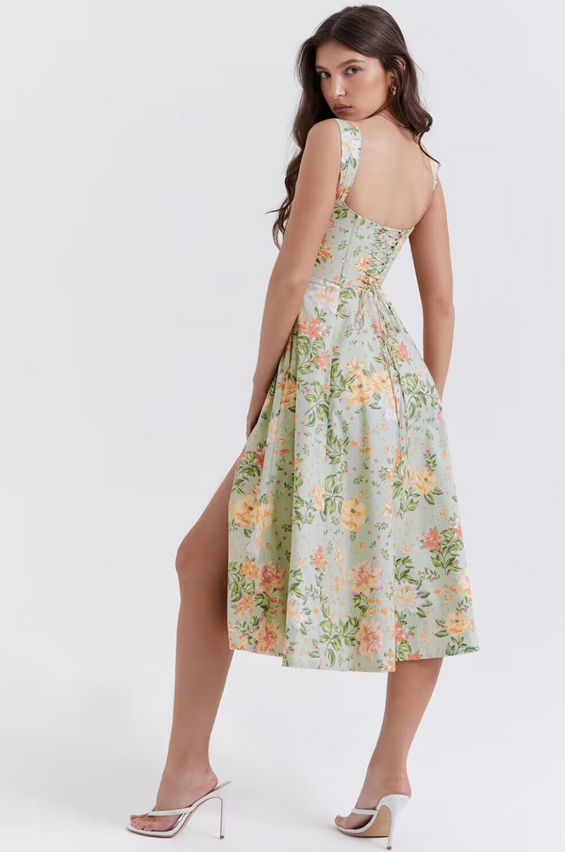 Weiches Blumenmuster Kleid in A-Linie für dich