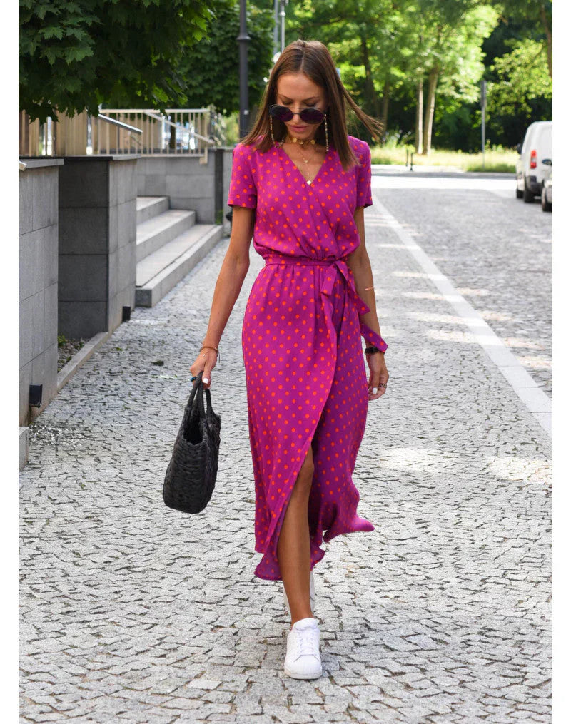 Weiches - Stilvolles V-Ausschnitt-Kleid für jeden Anlass