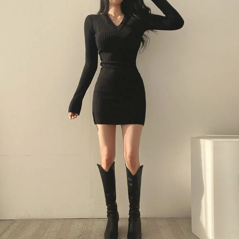 Elegantes Marita Strick-Slim-Kleid für besondere Anlässe