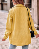 Bequeme Warme Gelbe Schöne Damen Leichte Cord Jacke