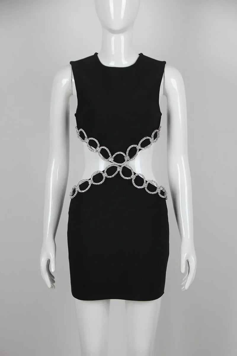 Elegantes Emma- Enges Schwarzes Minikleid für Damen