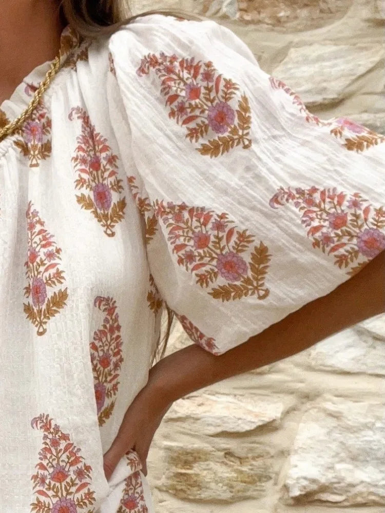 Elegantes Emma -Florales Minikleid Mit Print Für Frauen