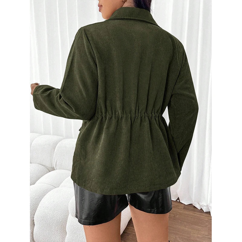 Gemütliche Warme Modische Cordjacke Mit Vielen Taschen Jacke