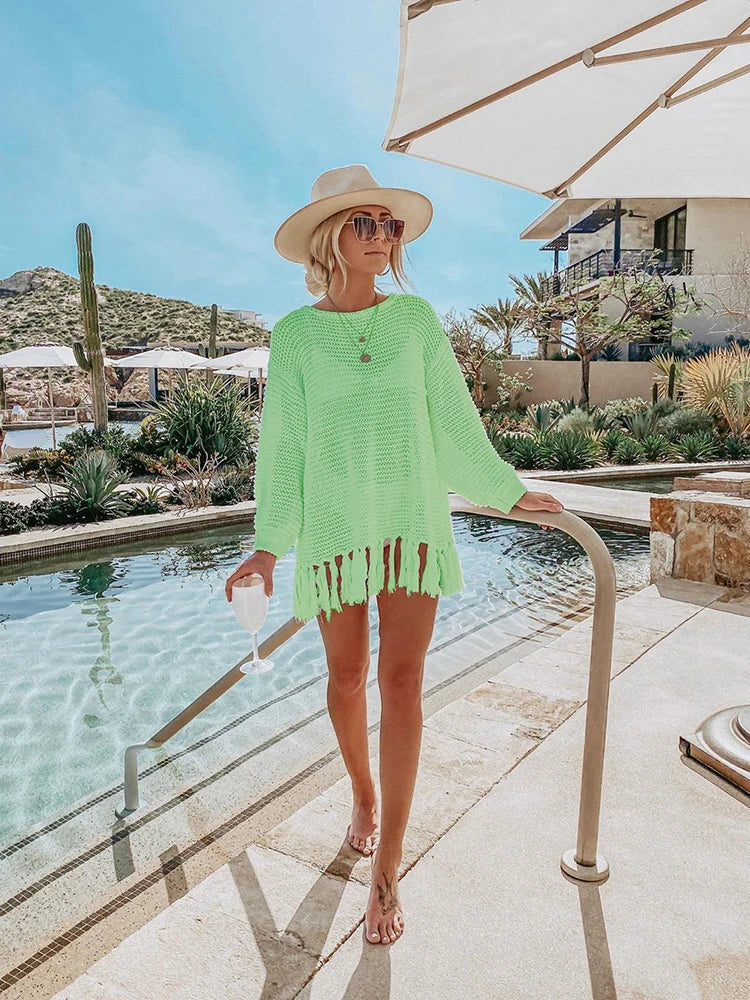 Elegantes Boho Strick Sommerkleider für dich im Trend