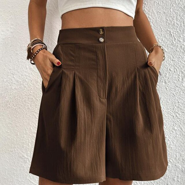 Anneliese – Stilvolle doppelt geknöpfte Shorts für einen eleganten Sommer-Look