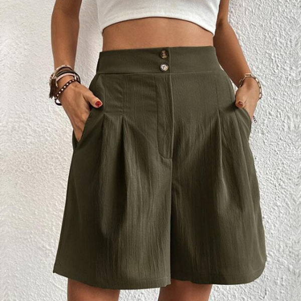 Anneliese – Stilvolle doppelt geknöpfte Shorts für einen eleganten Sommer-Look