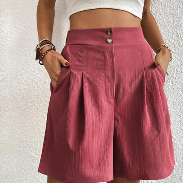 Anneliese – Stilvolle doppelt geknöpfte Shorts für einen eleganten Sommer-Look