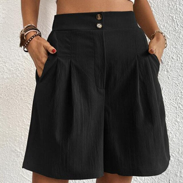 Anneliese – Stilvolle doppelt geknöpfte Shorts für einen eleganten Sommer-Look