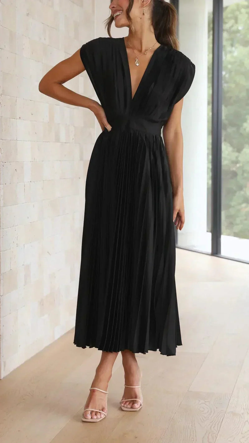 Bequemes und sexy Plissee-Kleid für dich, elegant und schön