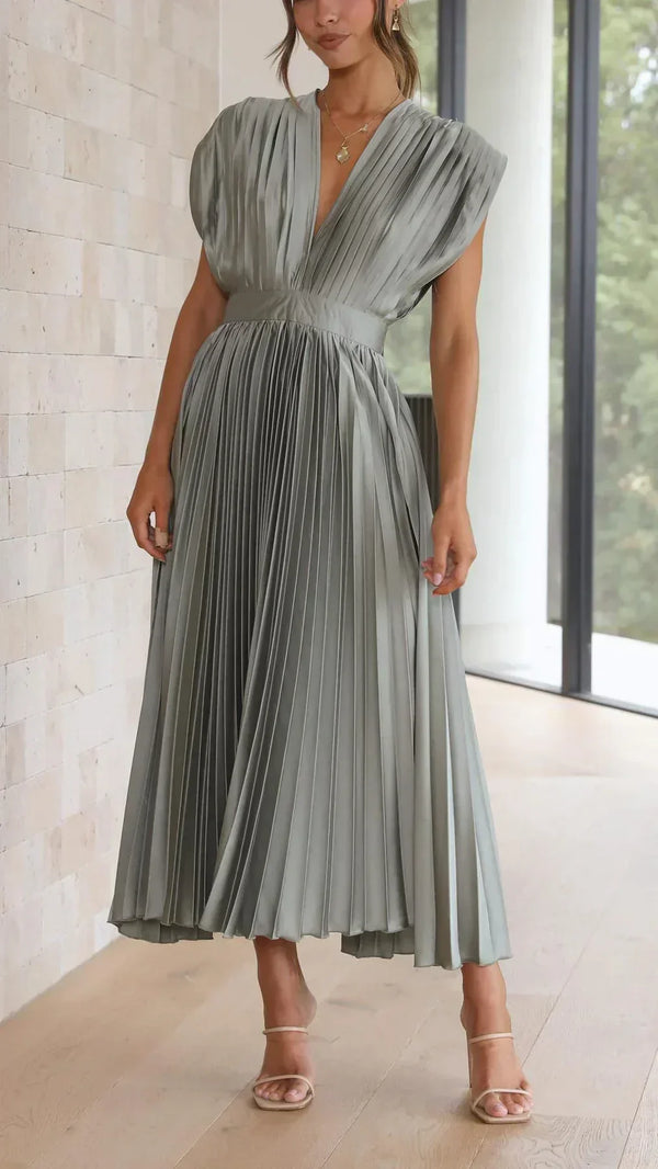 Bequemes und sexy Plissee-Kleid für dich, elegant und schön