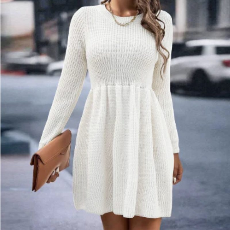 Bequemes Emma -Strick Mini Kleid für jeden Anlass
