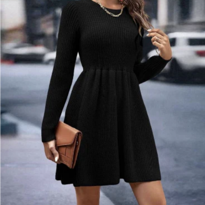 Bequemes Emma -Strick Mini Kleid für jeden Anlass