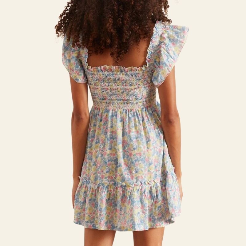 Weiches und Luftiges Blumenkleid mit Rüschen für dich