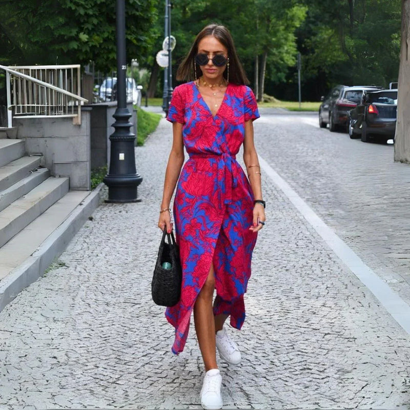 Weiches - Stilvolles V-Ausschnitt-Kleid für jeden Anlass