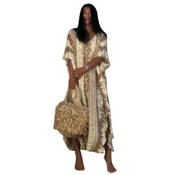 Elegantes Kleid - Weinlese - für dich mit langen Ärmeln