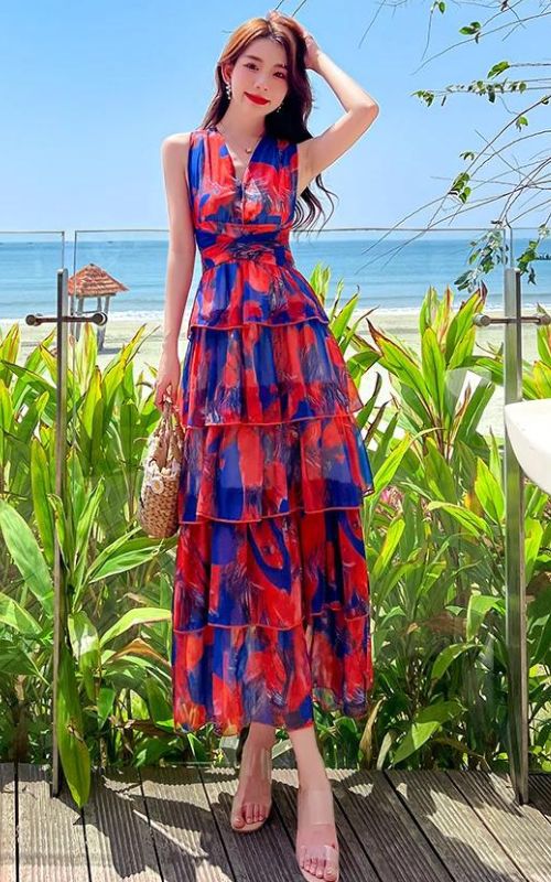Elegantes Maxikleid Josefine für Damen mit fließendem Schnitt