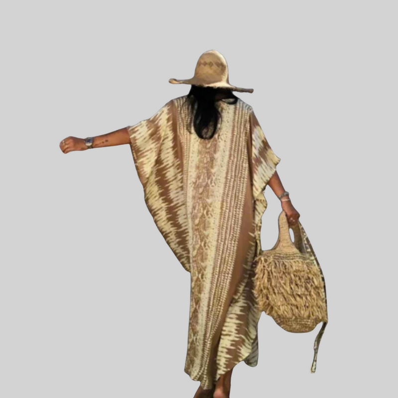 Elegantes Kleid - Weinlese - für dich mit langen Ärmeln