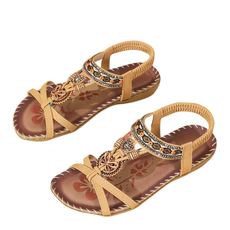 Weiche Sandalen mit Strass-Schmetterlingen für den Sommer