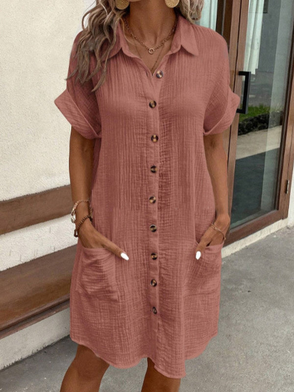 Weiches Polokleid aus strukturiertem Stoff für dich