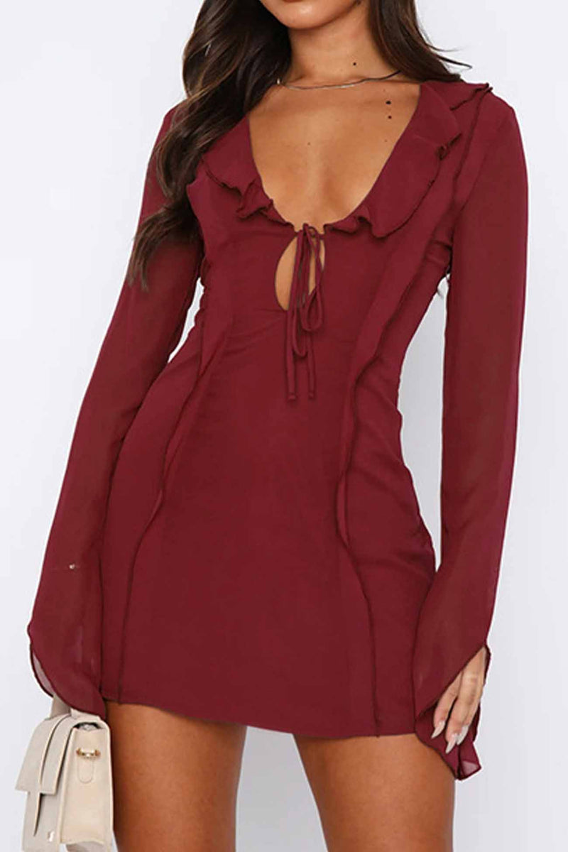 Elegantes Kleid mit langen Ärmeln für warme Tage