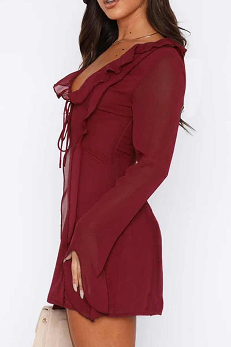 Elegantes Kleid mit langen Ärmeln für warme Tage
