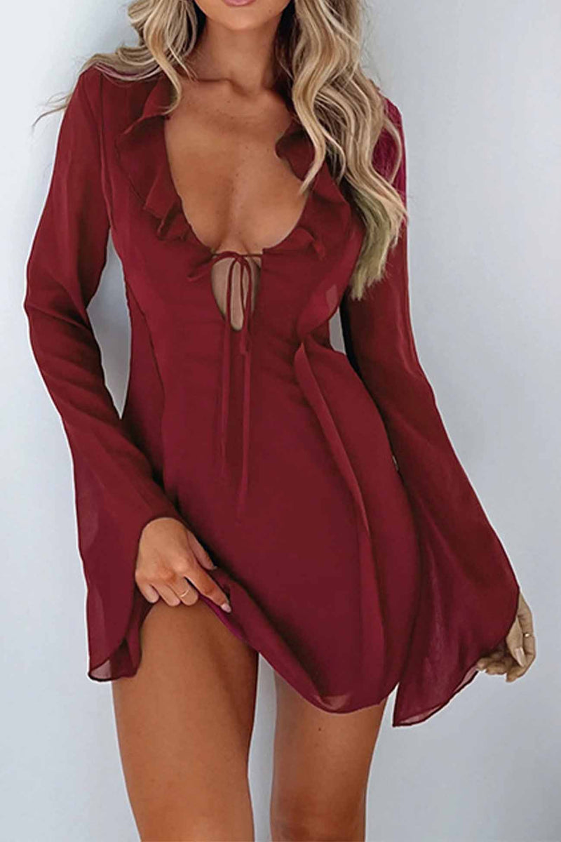 Elegantes Kleid mit langen Ärmeln für warme Tage