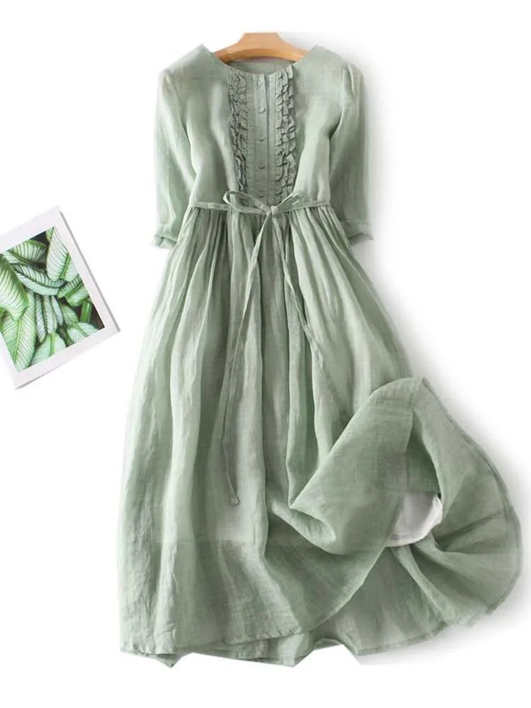 Bequemes, Elegantes Ruffles Kleid für jeden Anlass