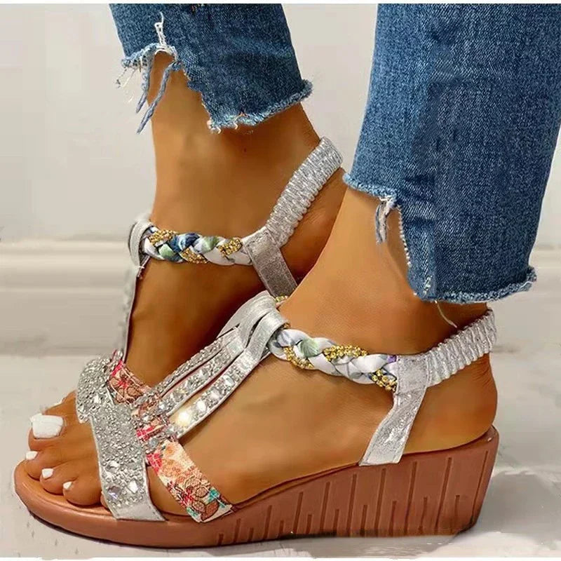 Bequeme und Elegante Leichtes Orthopädische Damen-Keilsandalen