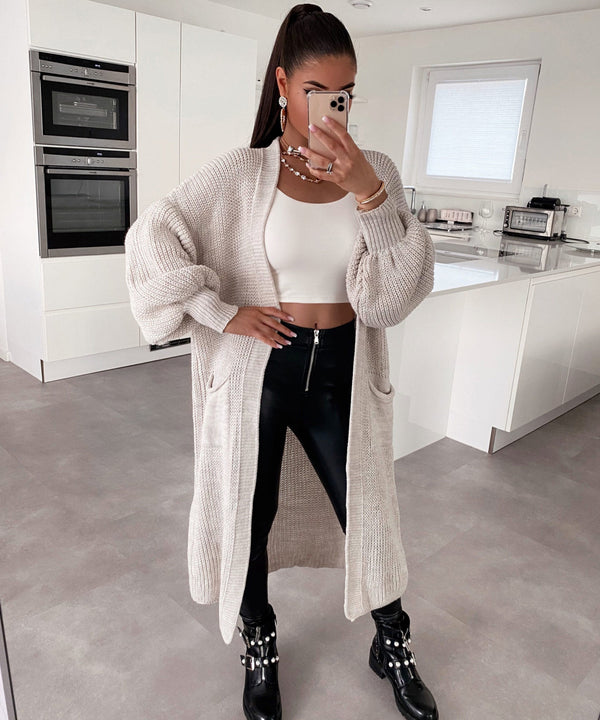 Bequeme und Leichte Lang Beige für dich Jacke