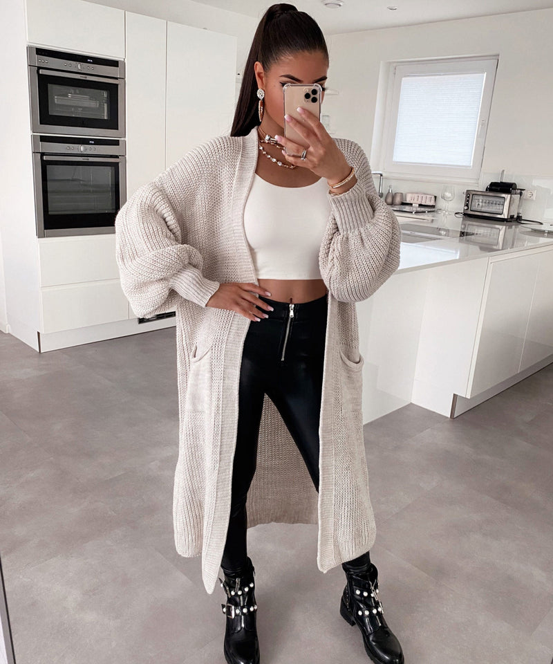 Bequeme und Leichte Lang Beige für dich Jacke