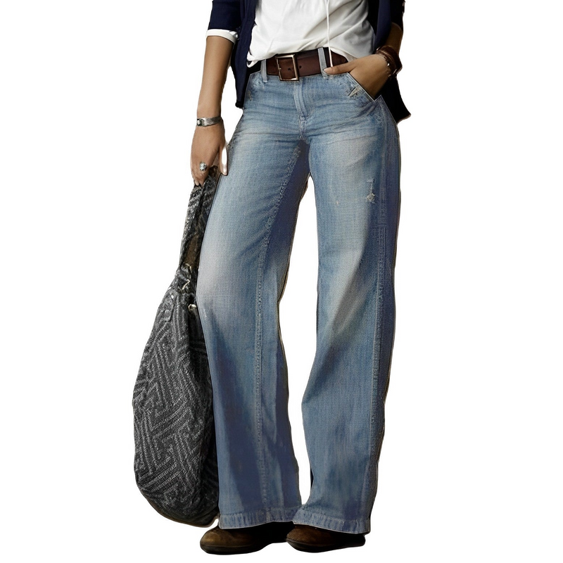 Uta Lässige Damen-Jeans mit geradem Bein