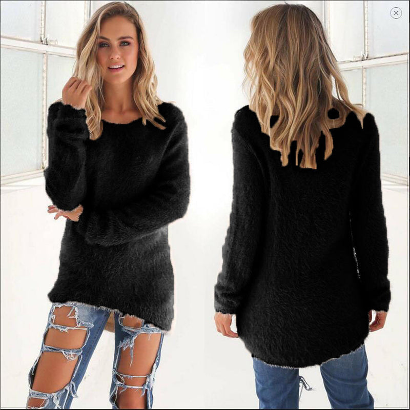 Amelia - Lässiger flauschiger Pullover