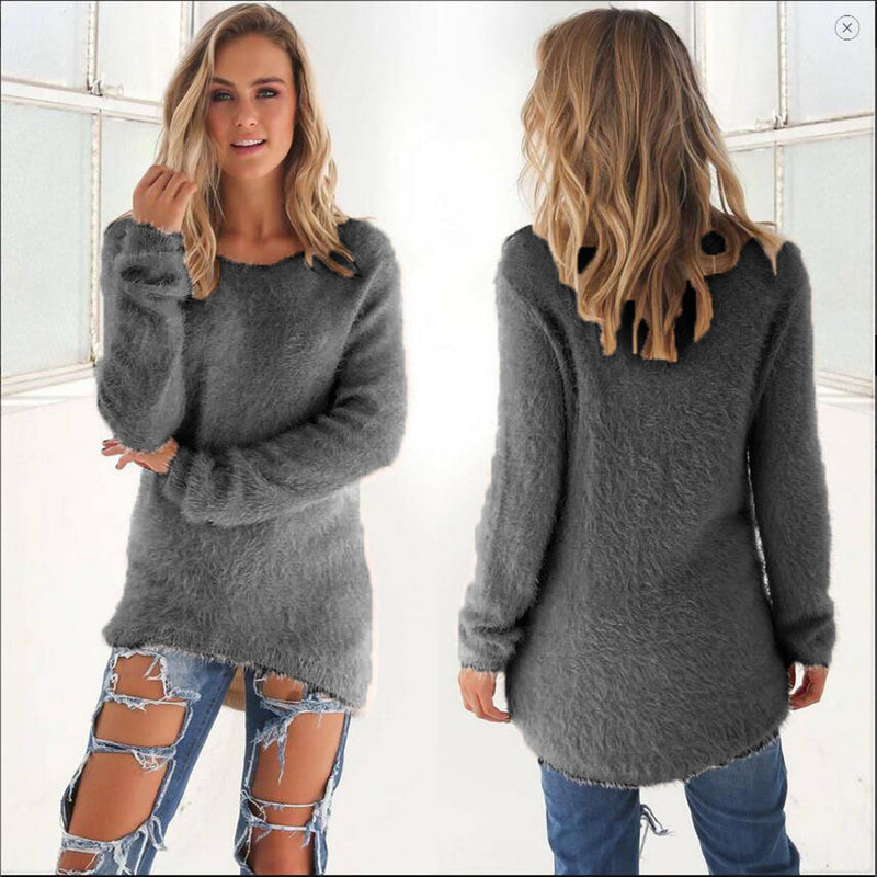 Amelia - Lässiger flauschiger Pullover