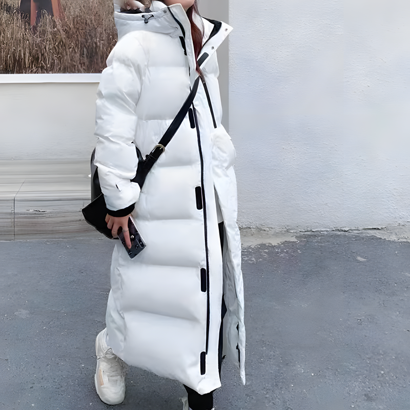 Anita - Winddichte lange Daunenjacke für Damen