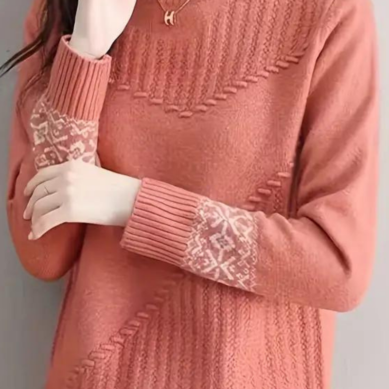 Warmer Strickpulli für Frauen