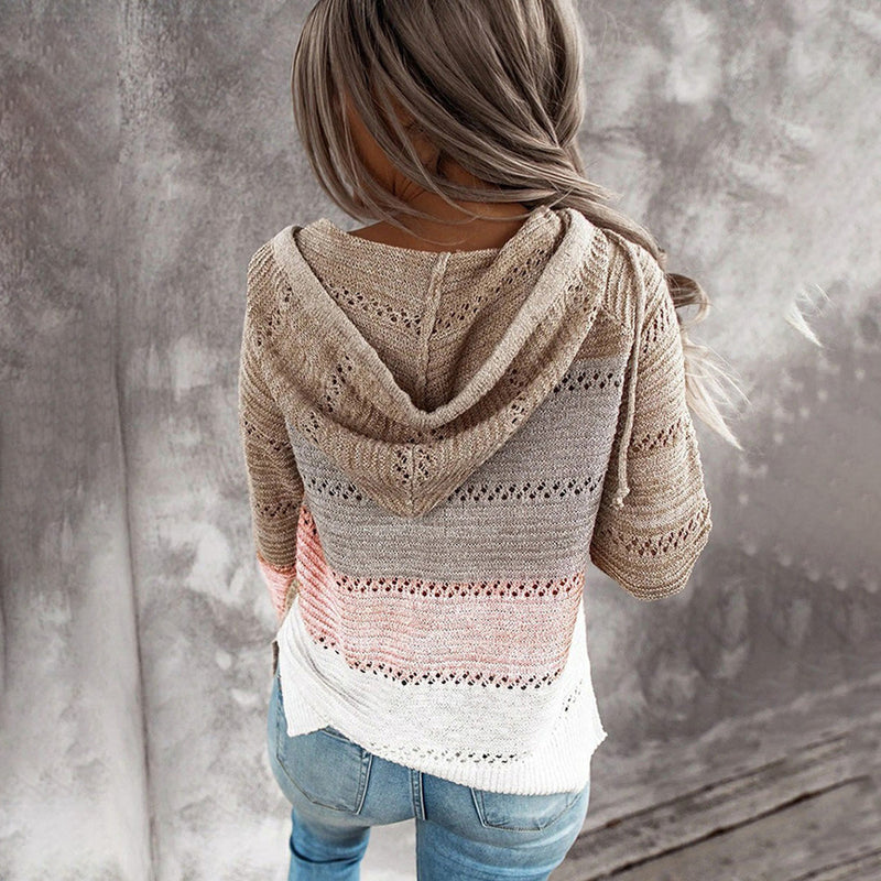 Modischer Pullover mit V-Ausschnitt