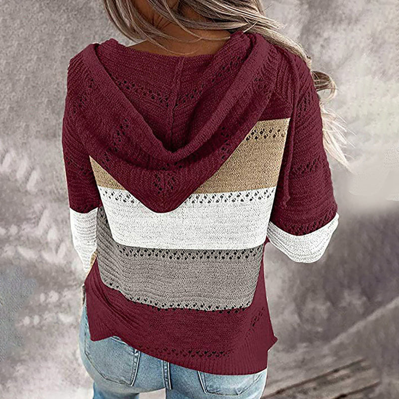 Modischer Pullover mit V-Ausschnitt