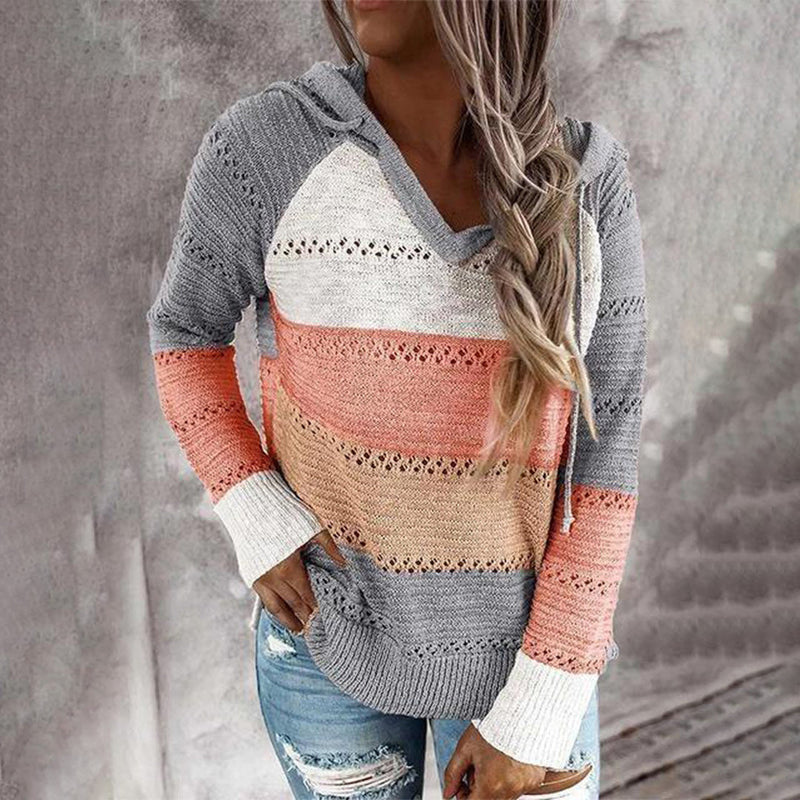 Modischer Pullover mit V-Ausschnitt