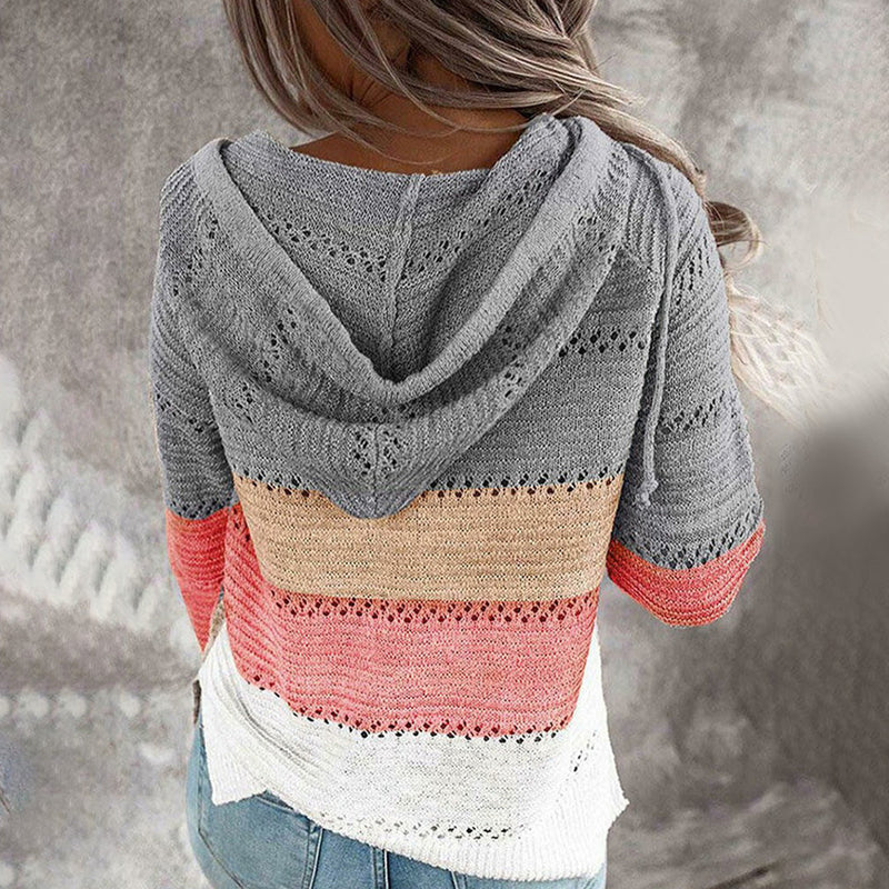 Modischer Pullover mit V-Ausschnitt