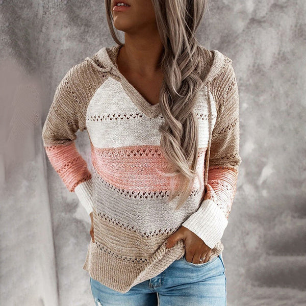Modischer Pullover mit V-Ausschnitt