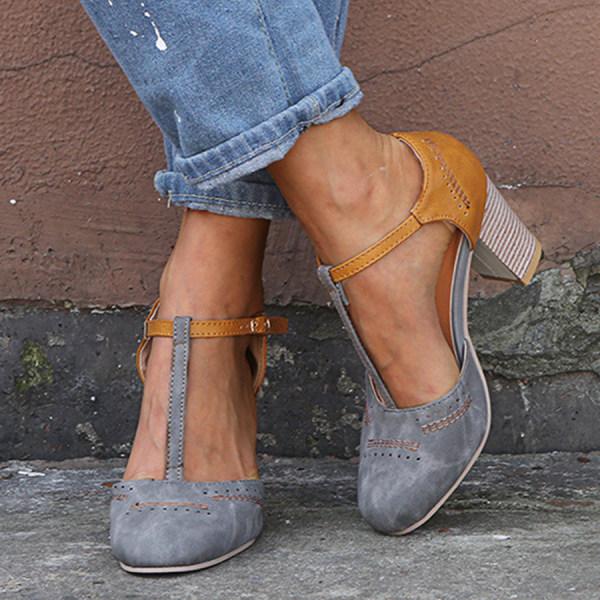 Bequeme Elegante Vintage Damen Festliche Klassische Pumps