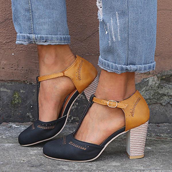 Bequeme Elegante Vintage Damen Festliche Klassische Pumps