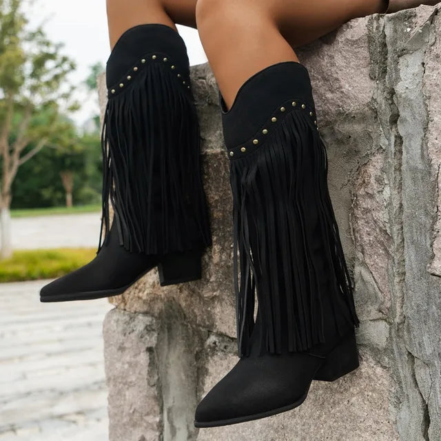 Bequeme Elegante Westernstiefel Für Damen Warm Stiefel