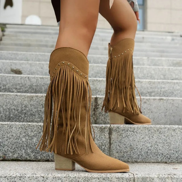 Bequeme Elegante Westernstiefel Für Damen Warm Stiefel