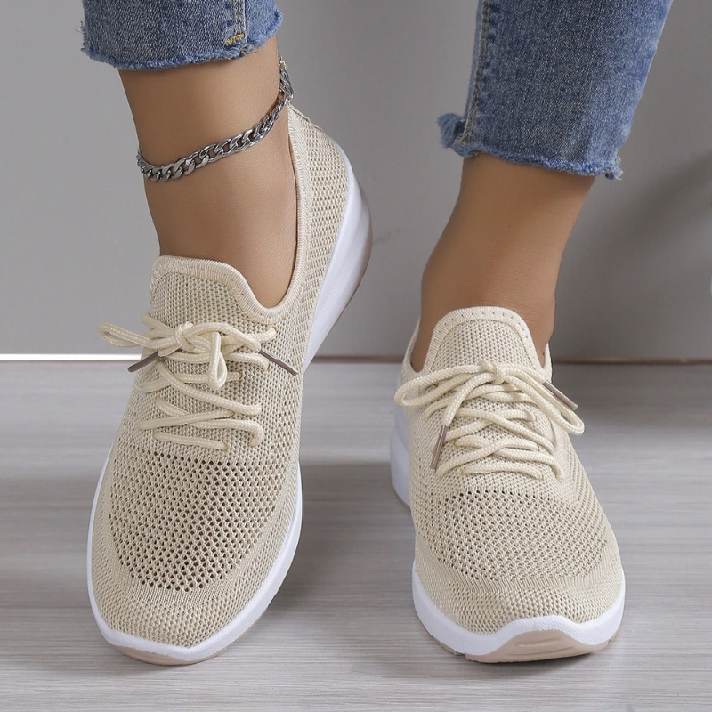 Bequeme Leichte Damen Schlupfschuh Atmungsaktive Sneaker