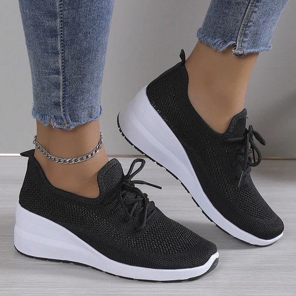 Bequeme Leichte Damen Schlupfschuh Atmungsaktive Sneaker