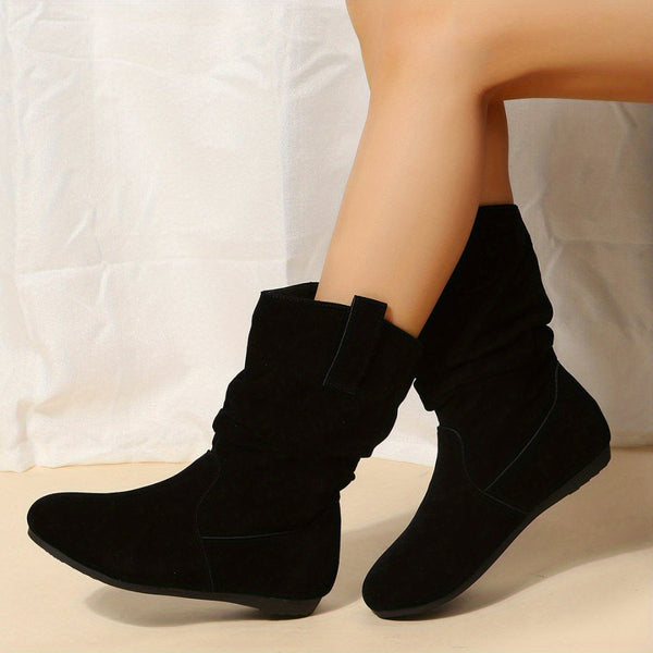 Bequeme Schlupf Alltagstaugliche Warm Stilvolle Stiefeletten