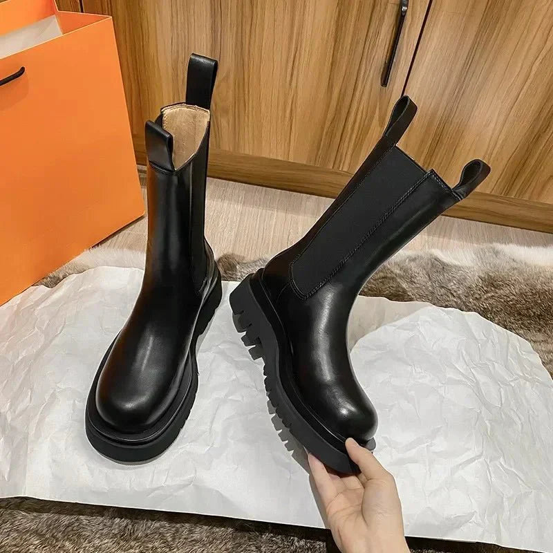 Bequeme Warme Schlupfstiefel Damen Alltag Ideale Stiefel