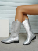 Bequeme Weiche Elegante Robuste Breite Western Stiefel